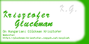 krisztofer gluckman business card